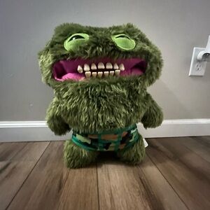 FUGGLER BIGG FUGG Plush XL 18” Green Monster Chuckles Teeth Jumbo Limited Ed.
